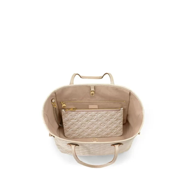 Neverfull MM Bag Monogram Empreinte Leather in collecties handtassen schoudertassen en crossbodytassen voor dames